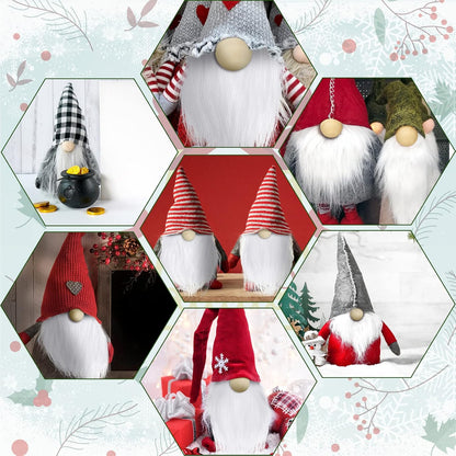 60 Pcs Gnomes Beard Sets Faux Fur Pre Cut Gnomes Beard Foam Cone Foam Handmade Wood Balls for