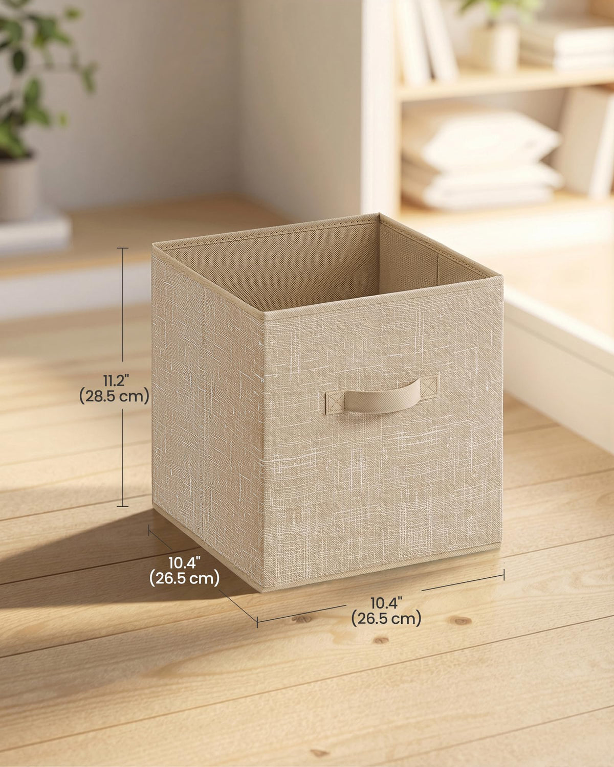 SONGMICS HOME Foldable Storage Cubes Set of 8, Fabric Shelf Organizer Bins with Handles, Closet