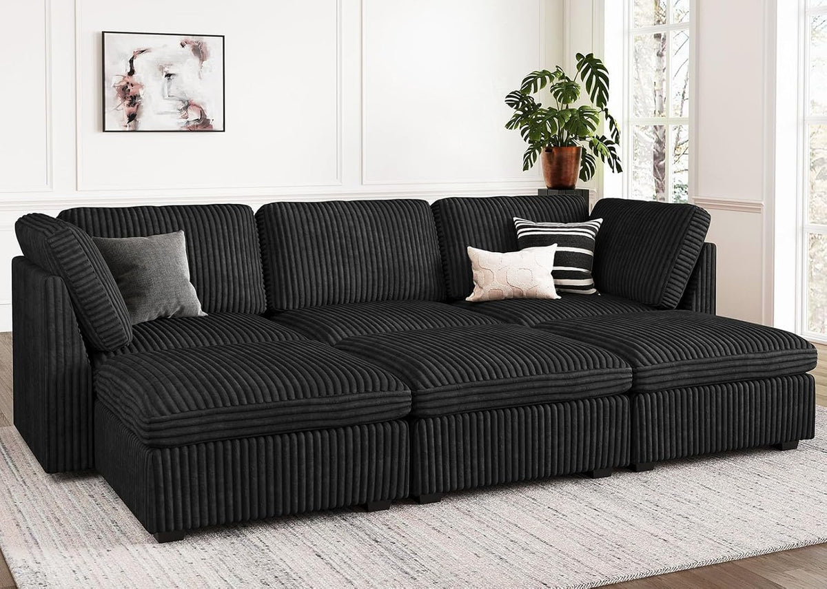 Belffin Modular Sectional Sofa with Sleeper Sofa, Oversized Cloud Couch with Extra Deep Seat