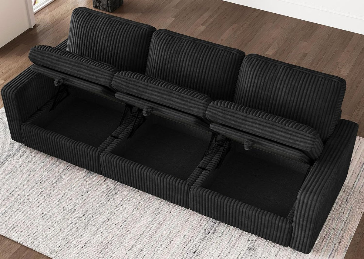 Belffin Modular Sectional Sofa with Storage Ottoman, Oversized Cloud Couch Sectional with Extra