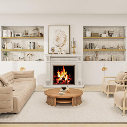12 Inch Deep Floating Shelves 55 inch Long, 55 x 12 Wide Wall Shelves with Invisible Brackets