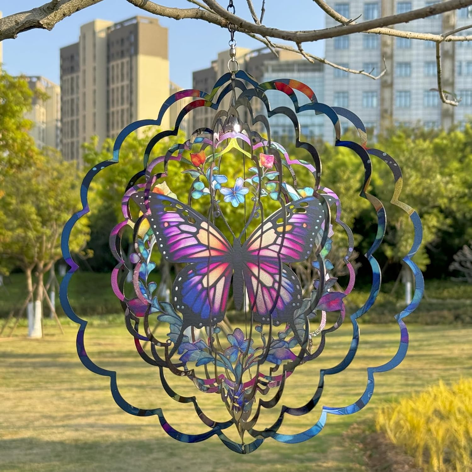 Wind Spinners Outdoor Butterfly Decorations - Birthday Gifts for Women Mom Grandma, Butterflies