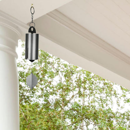 Woodstock Chimes Heroic Windbell Wind Chime for Outside 40" Large Silver,Deep Tone Sound, Outdoor