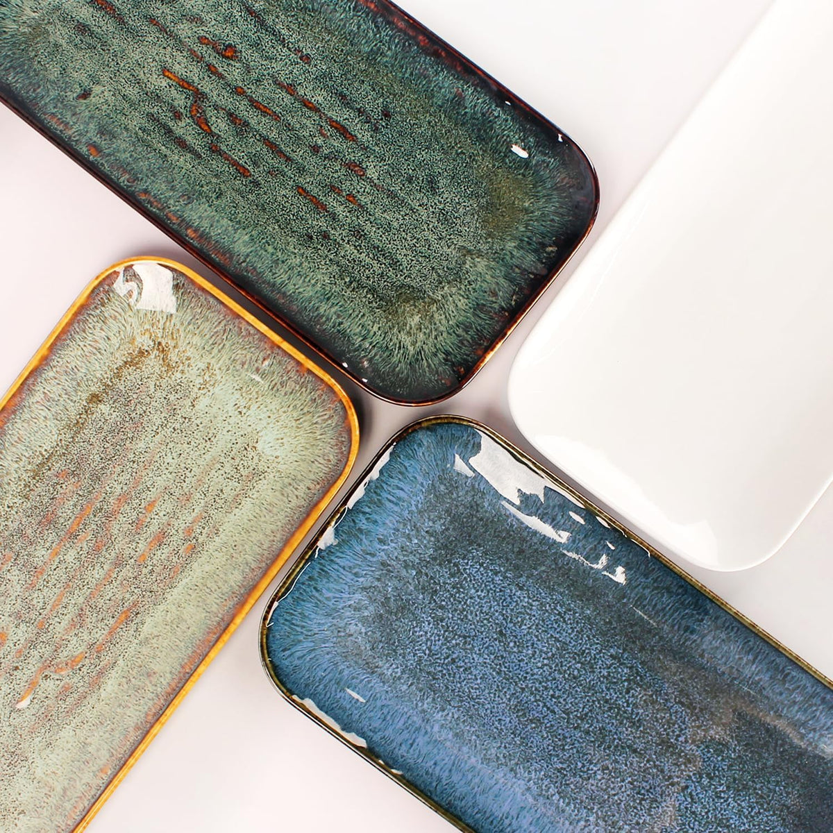 Porcelain Dinner Plates, Serving platters for entertaining, for Fruit, cheese, snack, Bread
