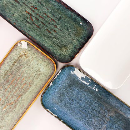 Porcelain Dinner Plates, Serving platters for entertaining, for Fruit, cheese, snack, Bread