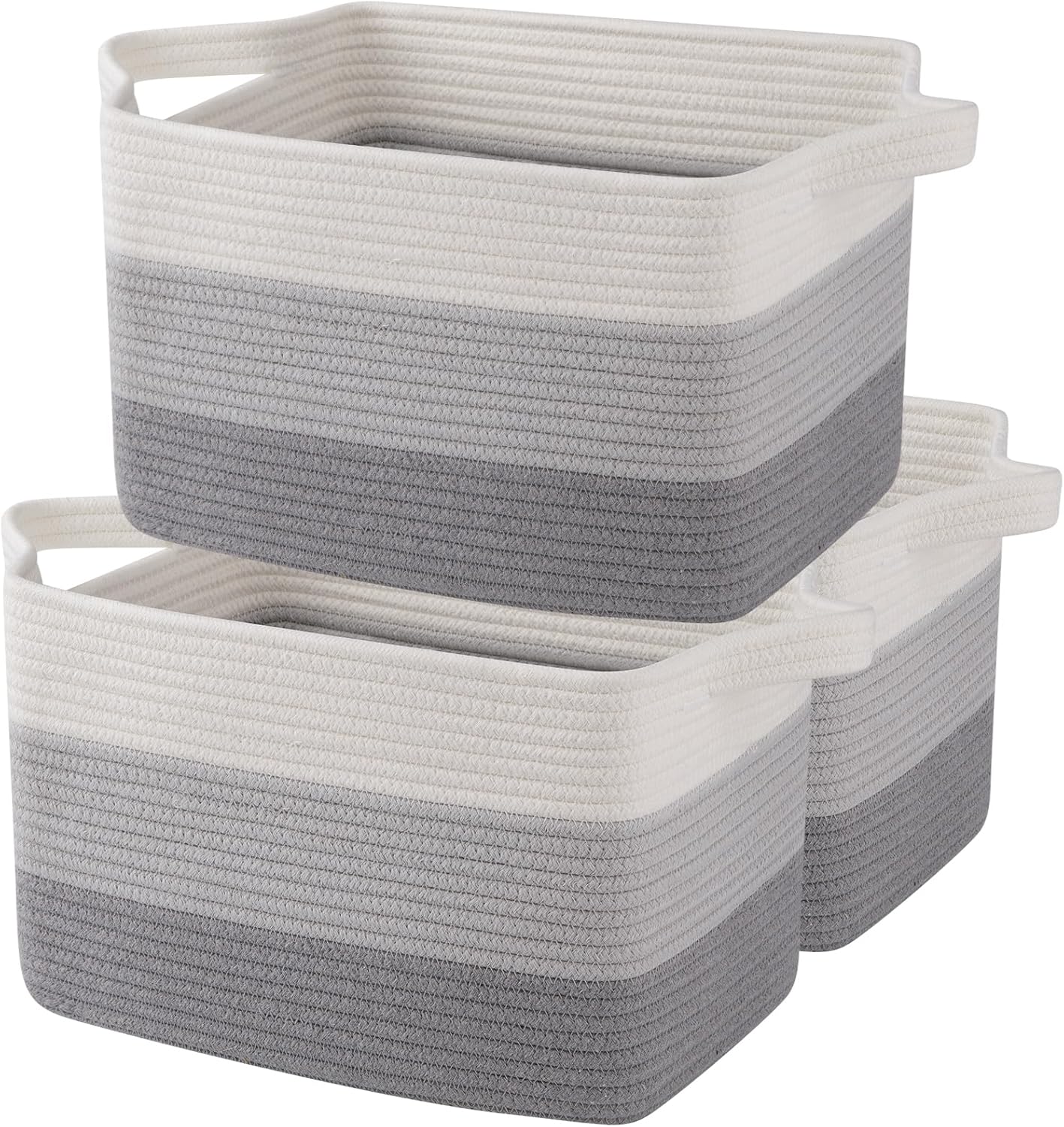 OIAHOMY Storage Basket, Woven Baskets for Storage, Cotton Rope Basket for toys,Towel Baskets for