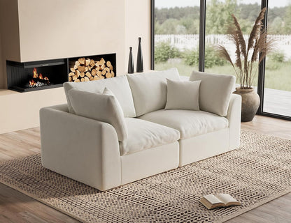 78.9" Loveseat Sofa, Cloud Boneless Couches for Living Room, Modern Modular Sectional Sofa