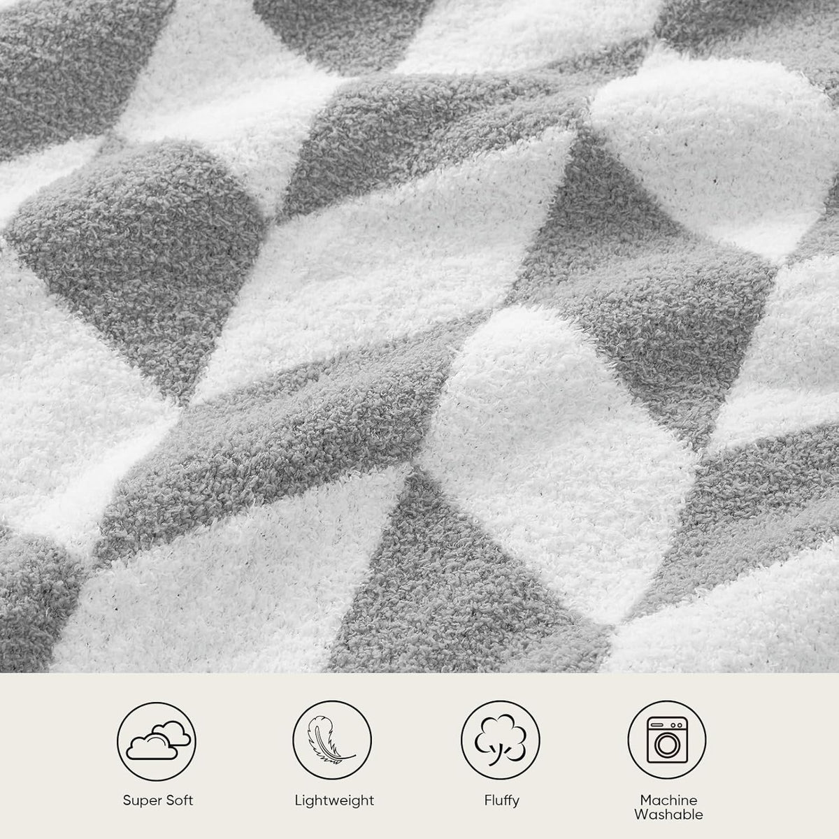Snuggle Sac Chevron Throw Blanket for Couch, Reversible Super Soft Warm Blankets Cozy Knit Fuzzy
