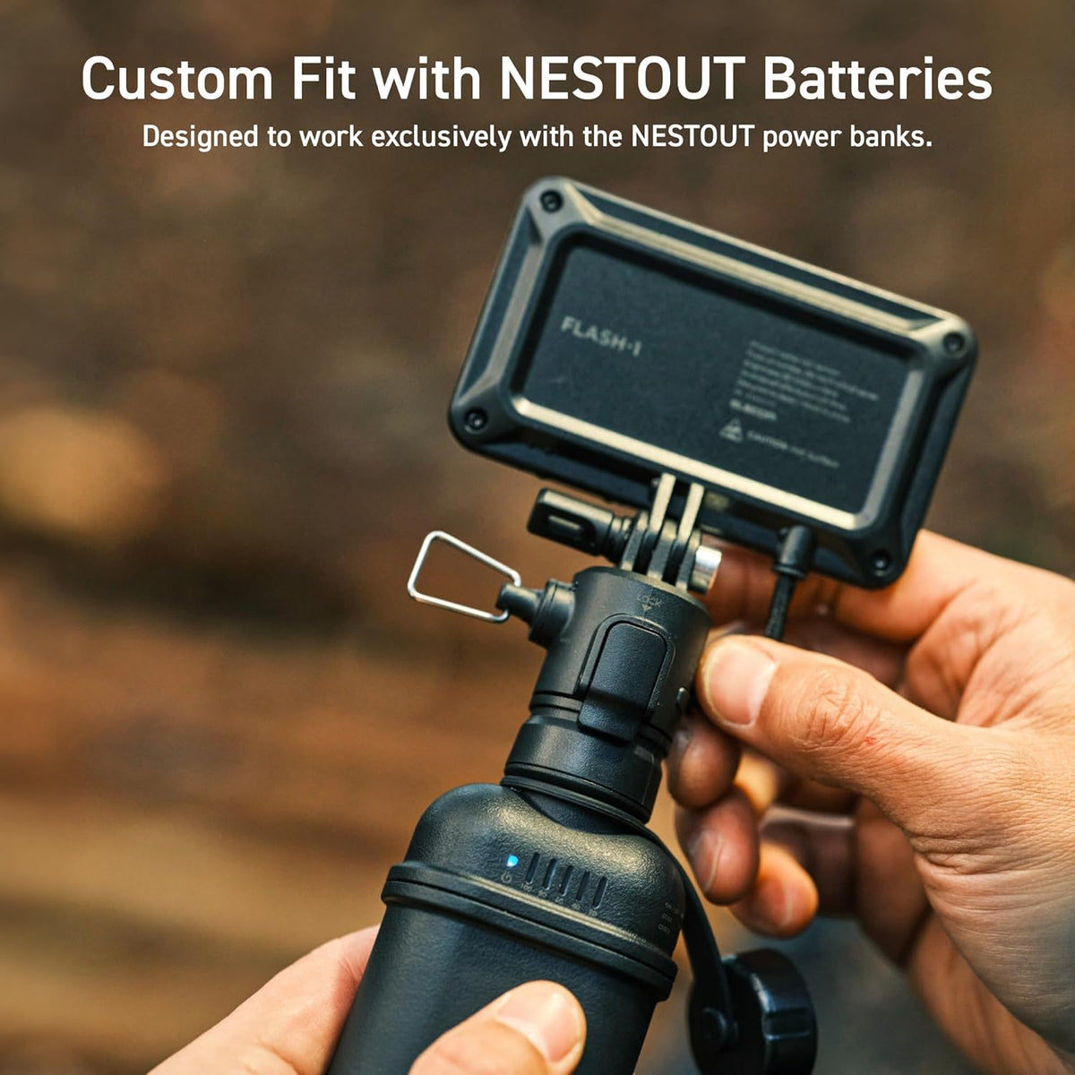 ELECOM NESTOUT Outdoor Camping LED Panel Flashlight w/Mini Tripod, Dimmable USB Powered LED Light