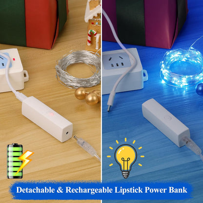 Lakumu LED String Lights Battery Operated, Fairy Lights with Timer, Mini Twinkle Lights for