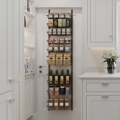 Home-Complete Over the Door Pantry Organizer - 9-Tier Organizer for Bathroom, Closet, or Kitchen