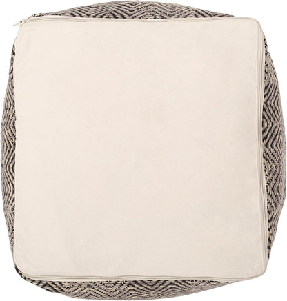 GDFStudio Boho Handmade Fabric Cube Pouf Ottoman Foot Stool - Bean Bag Floor Chair - Foot Rest