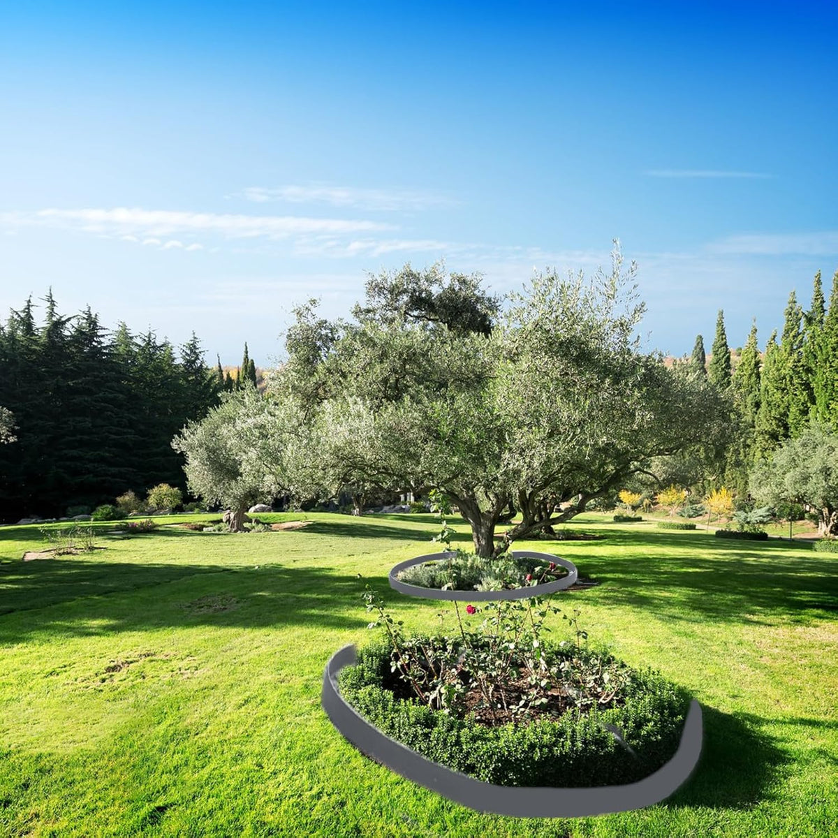 33FT Landscape Edging, 4in Tall Garden Edging Border with 30pcs Stakes Straight Top Edging for Yard