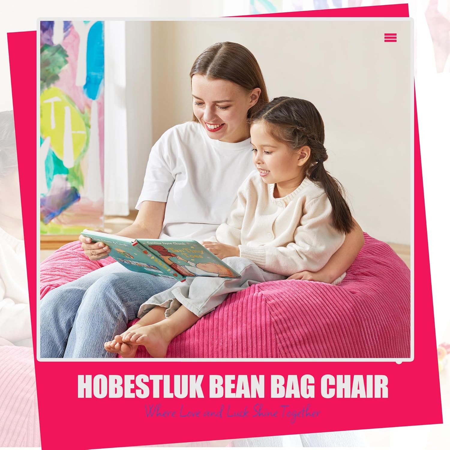 Hobestluk 3.5FT Bean Bag Chair Adult Bean Bag Chair Large Bean Bag Chair with Filler Included