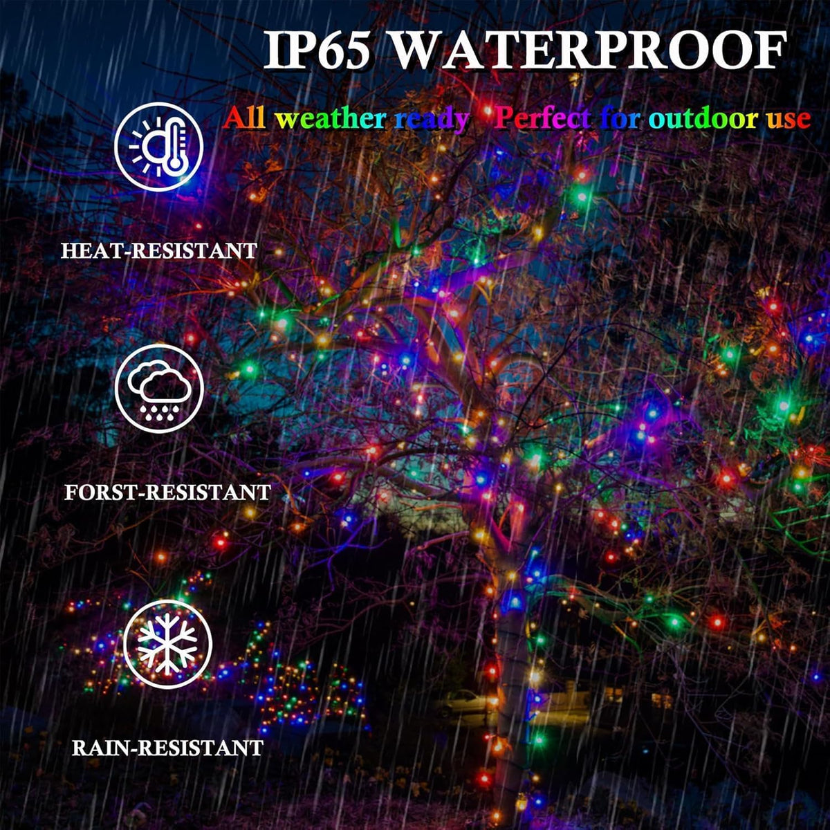 Upgrade Solar String Lights for Outside 4 Pack Total 132FT 400LED String Lights Outdoor with 8