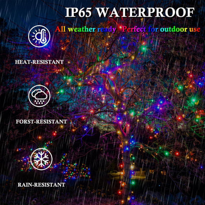 Upgrade Solar String Lights for Outside 4 Pack Total 132FT 400LED String Lights Outdoor with 8