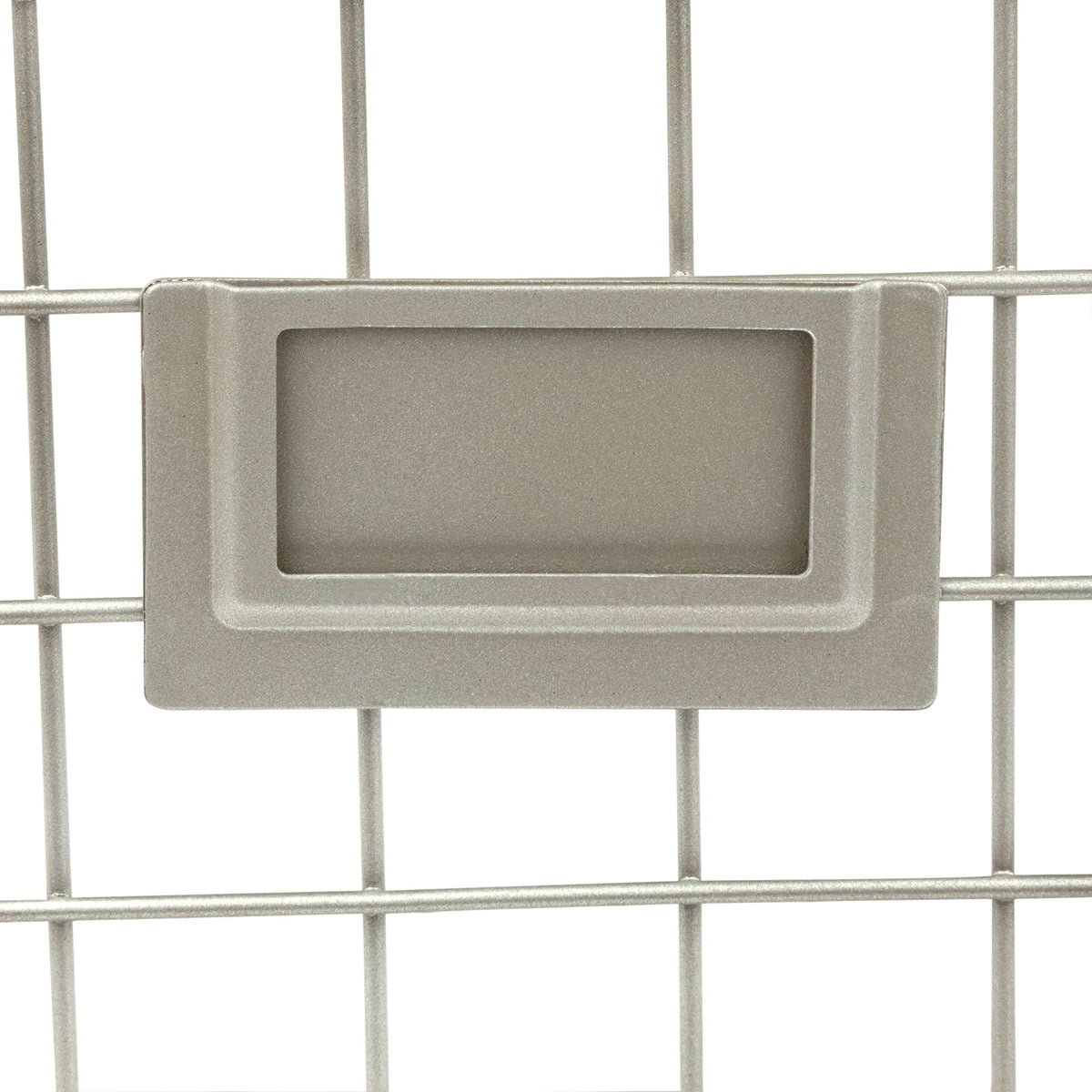 Spectrum Medium Wire Basket with Label Plate Satin Nickel Storage Basket Bin Organizer for Kitchen