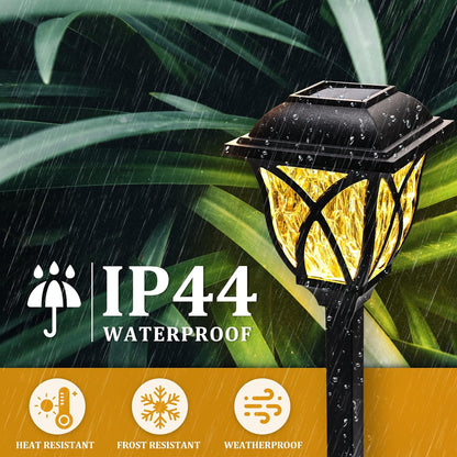 GIGALUMI Solar Lights Outdoor Waterproof, 6 Pack LED Solar Garden Lights, Outdoor Decorations