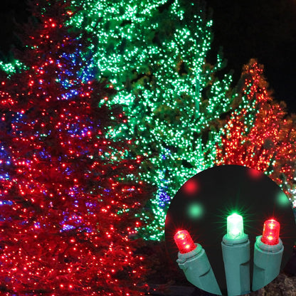 100 Count Red and Green - String Lights - 21.6FT LED Christmas Lights, Mini led Lights for Indoor