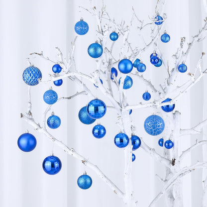 LANGXUN 36pcs Blue Christmas Tree Decorations Balls, Bolas De Navidad, 2025 Christmas Decor, Indoor