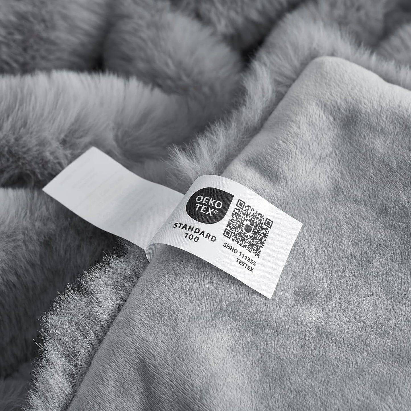 Cozy Bliss Faux Fur Throw Blanket for Couch, Fuzzy Soft Plush Thick Bubble Blanket for Sofa Bedroom