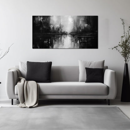 Abstract Wall Pictures for Living Room,Black Art Paintings for Wall Office Wall Art Bedroom Wall