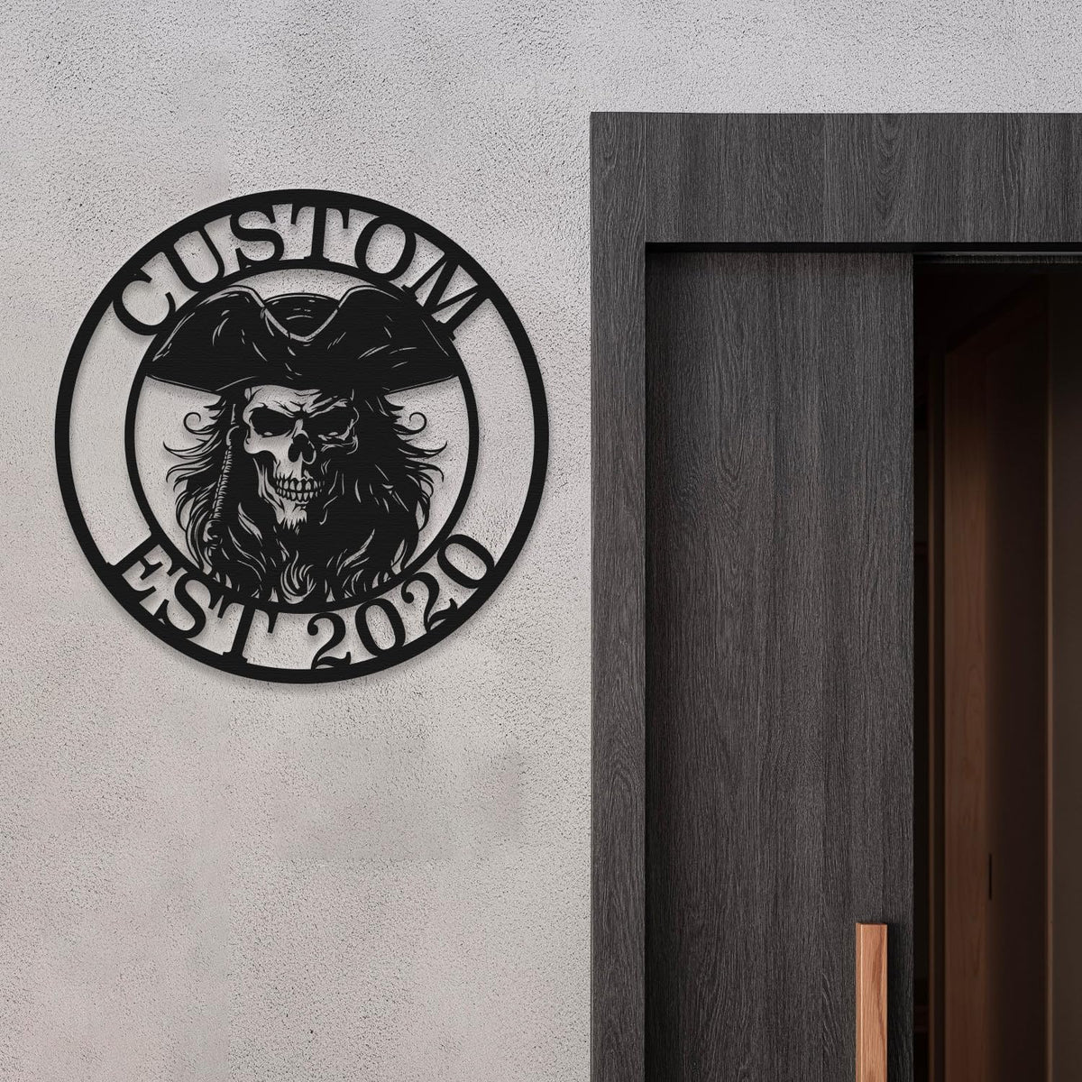 Custom Pirate Skull Metal Signs - Wall Art, Decorative Iron Art, Home & Garden Metal Decor