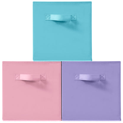 STORAGEIDEAS 11 Inch Fabric Storage Cubes, Sturdy Foldable Storage Bins, Heavy Duty Cube Organizer