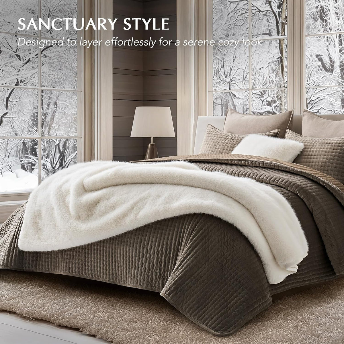 Luxury Faux Fur Throw Blanket, Soft Fluffy Faux Mink Blankets for Bed, Couch, Sofa, Thick Cozy