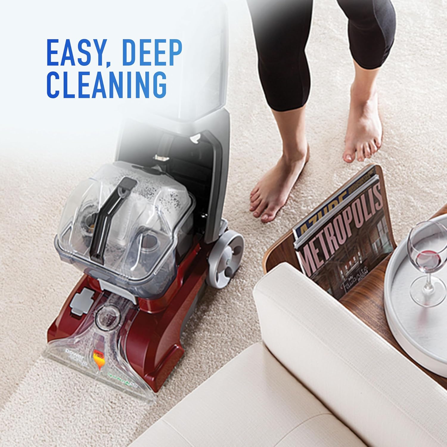 Hoover PowerScrub Deluxe Carpet Cleaner Machine for Carpet and Upholstery, Deep Cleaning Carpet