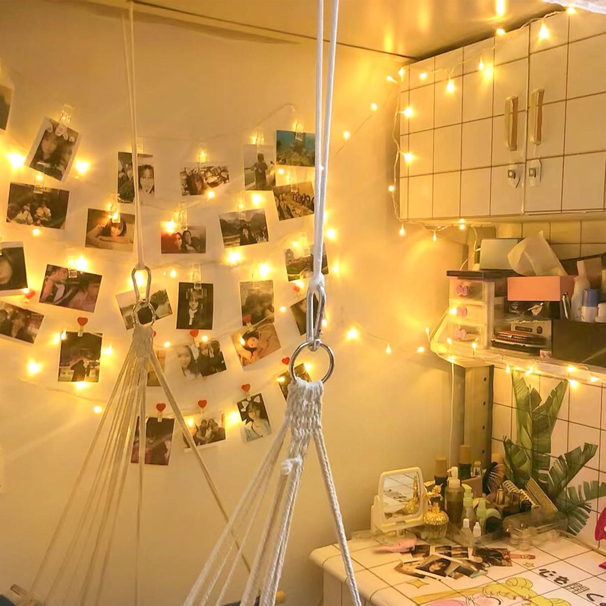 String Lights Indoor Bedroom, 100 LED 33FT Fairy String Lights Outdoor Waterproof, 8 Modes