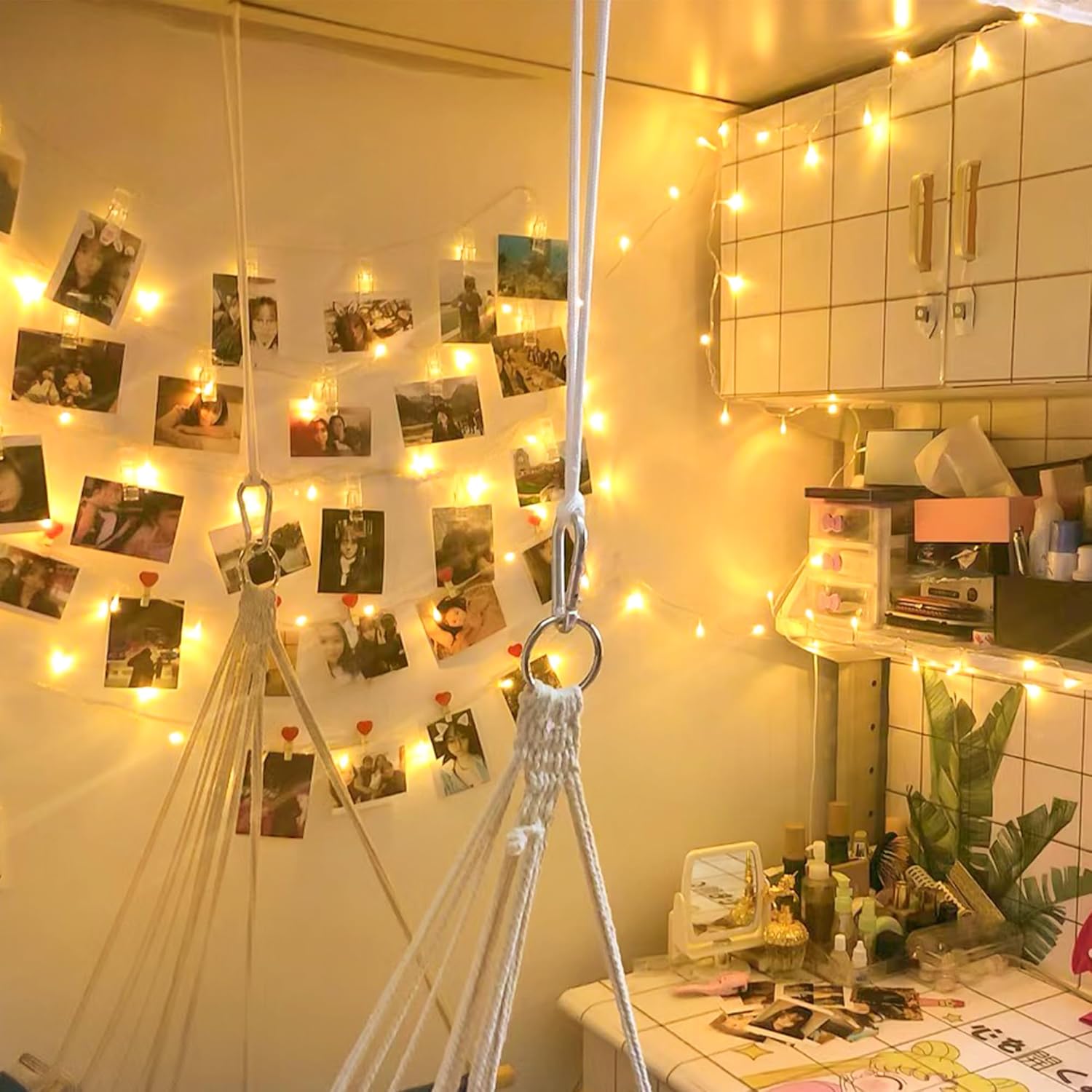 String Lights Indoor Bedroom, 100 LED 33FT Fairy String Lights Outdoor Waterproof, 8 Modes