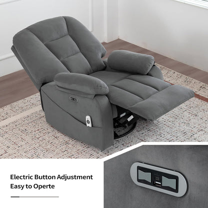 Power Swivel Rocker Recliner Chair for Adults,Rocking Recliners Chairs with Massage and Heat for