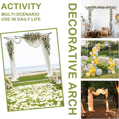 Outvita 7Ft Garden Arch Arbor, Steel Frame Stand Trellis, Arbour Archway for Wedding Ceremony