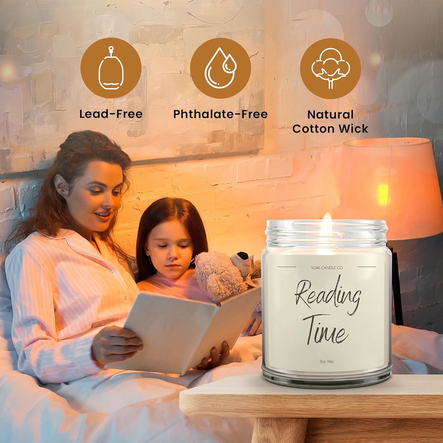 1OAK Vanilla Soy Candles - Reading Candle - Gifts for Readers - Cool Gifts for Book Lovers Women