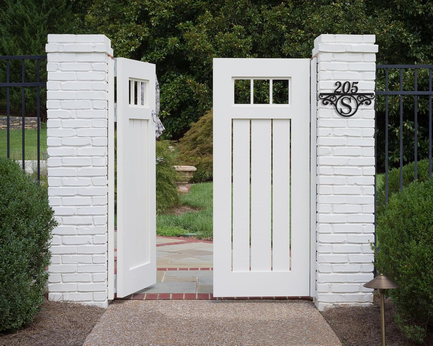 Custom Metal Address Sign Street Plaque with Initials, Personalized House Number Sign for Outside