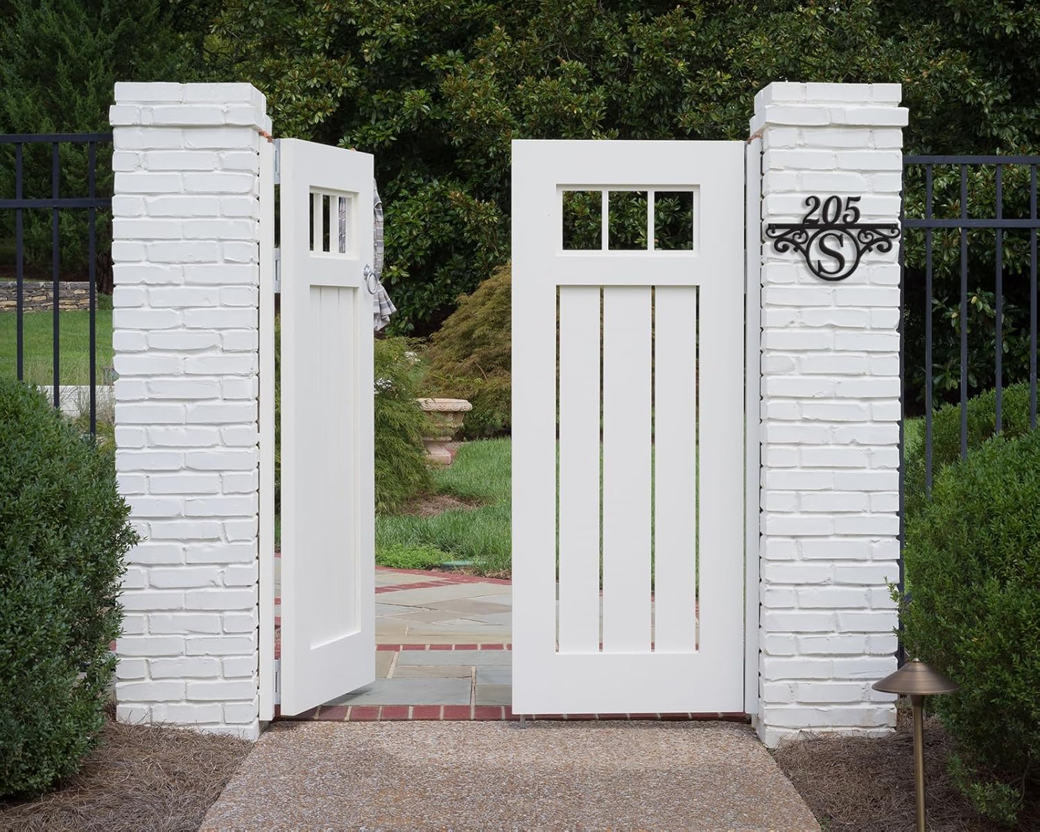 Custom Metal Address Sign Street Plaque with Initials, Personalized House Number Sign for Outside