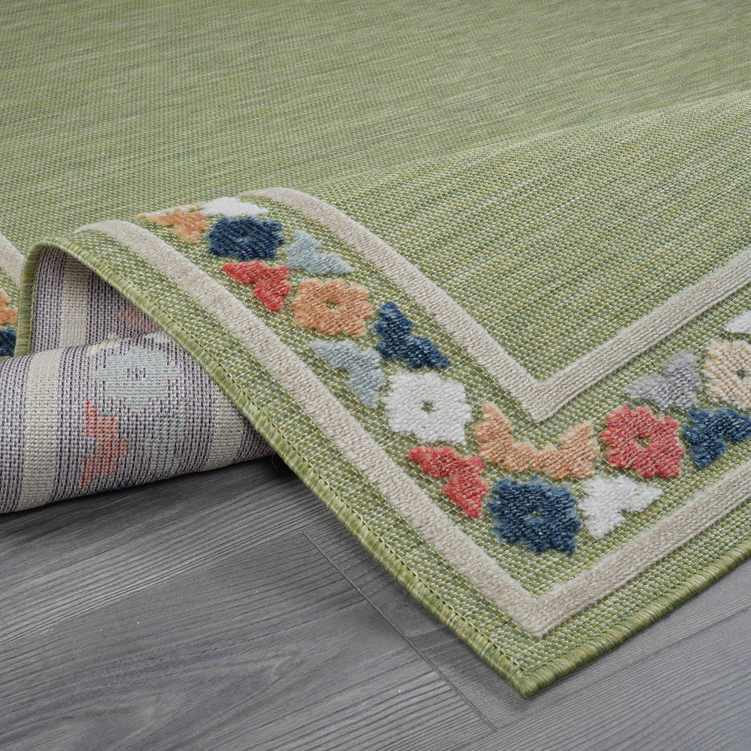 Beverly Rug Outdoor Rug 9x12 Modern Bordered Large Area Rugs for Indoor and Outdoor Patio Easy to