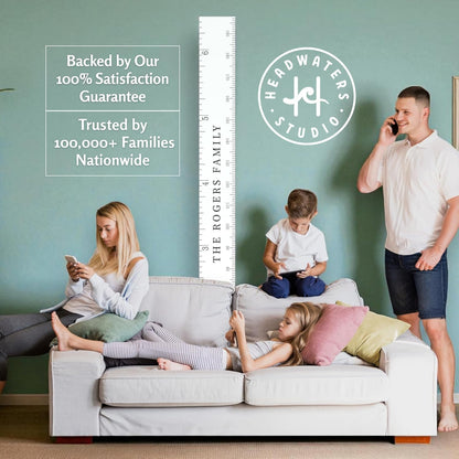 Personalized Wooden Growth Chart for Kids – Wall Height Ruler for Child Growth Tracking – Wooden