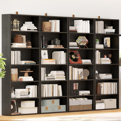 IRONCK Bookshelves and Bookcases Set of 2 Floor Standing 6 Tiers Display Storage Shelves 70 in Tall