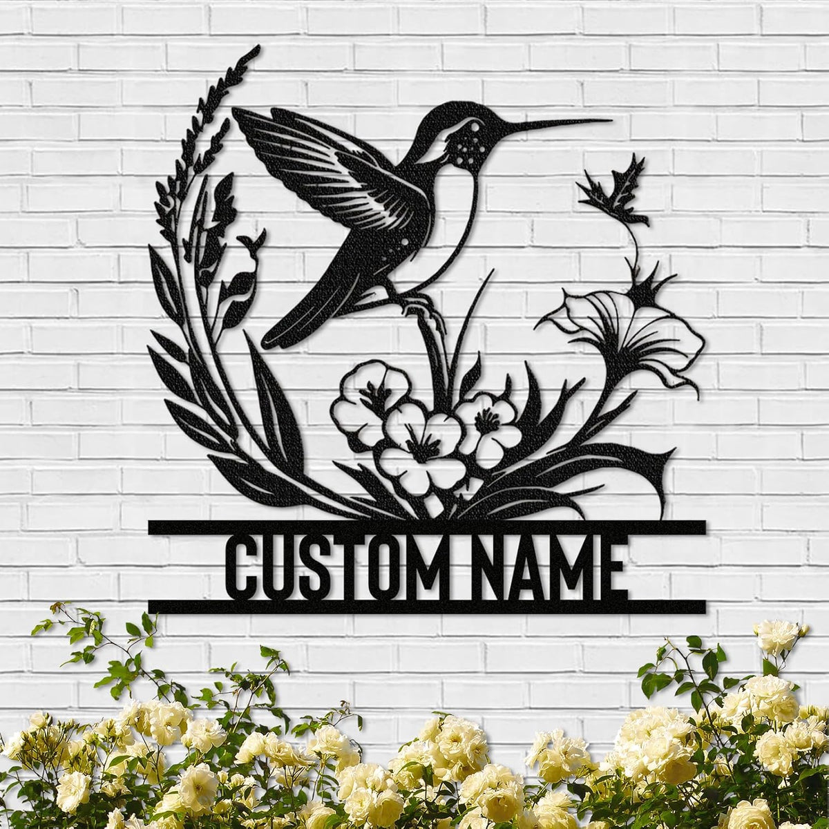 Personalized Metal Signs | Bird Metal Wall Art | Metal Name Sign Birds Welcome Plaque | Custom