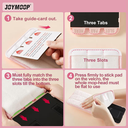 JOYMOOP Mop Replacement Pads, Reusable Microfiber Mop Pads for 13-inch Flat Mop and Mop Bucket Set
