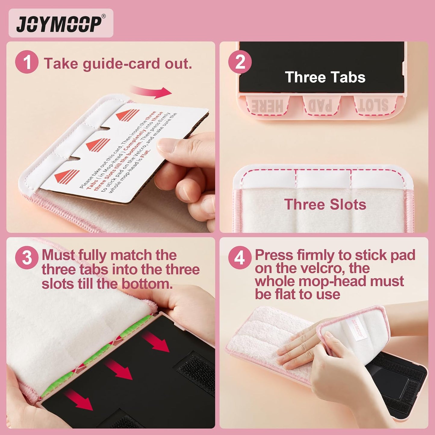 JOYMOOP Mop Replacement Pads, Reusable Microfiber Mop Pads for 13-inch Flat Mop and Mop Bucket Set