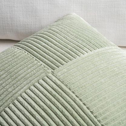 Fancy Homi Set of 2 Sage Green Boho Long Lumbar Body Decorative Throw Pillow Cover 14x36 Inch for