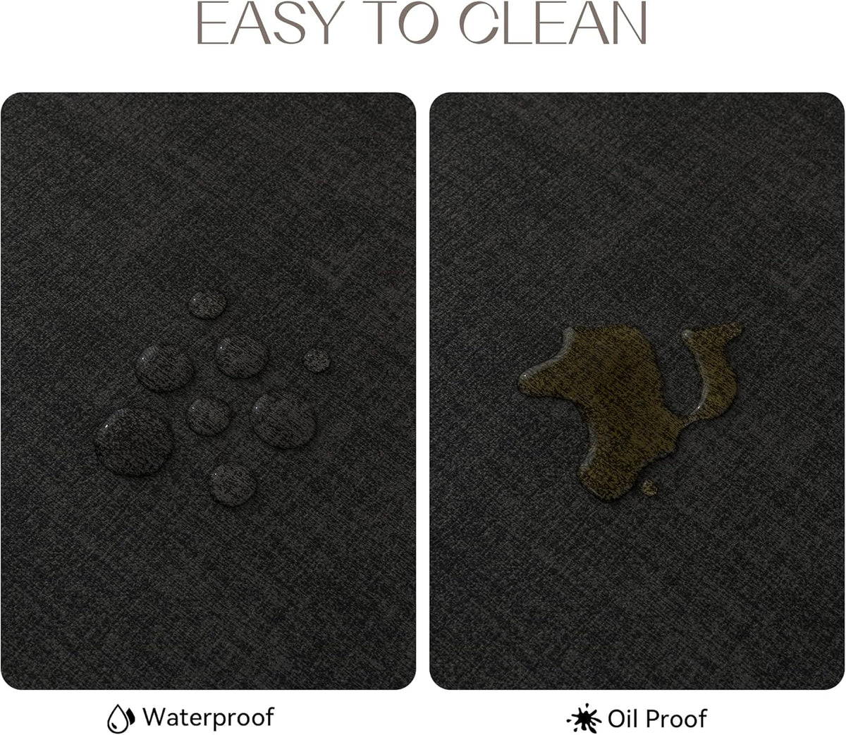 Romanstile Reversible Vinyl Placemats Set of 6, Faux Leather 100% Waterproof Oil-Proof Wipeable
