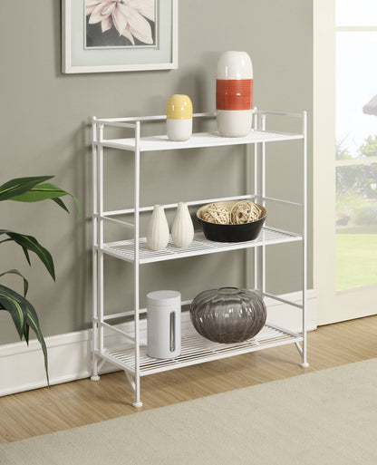Convenience Concepts Xtra Storage Shelves - 3-Tier Wide Folding Metal Storage Shelves, Closet