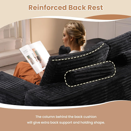 HOOOWOOO Cloud Sectional Couches for Living Room,Modular Sectional Sofa No Assembly,Plush Corduroy