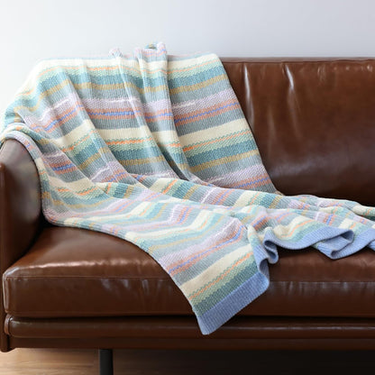 Soft Chenille Yarn Throw 50"x60", Handmade Knit Throw Blanket, for use in All Seasons, Soft Cozy