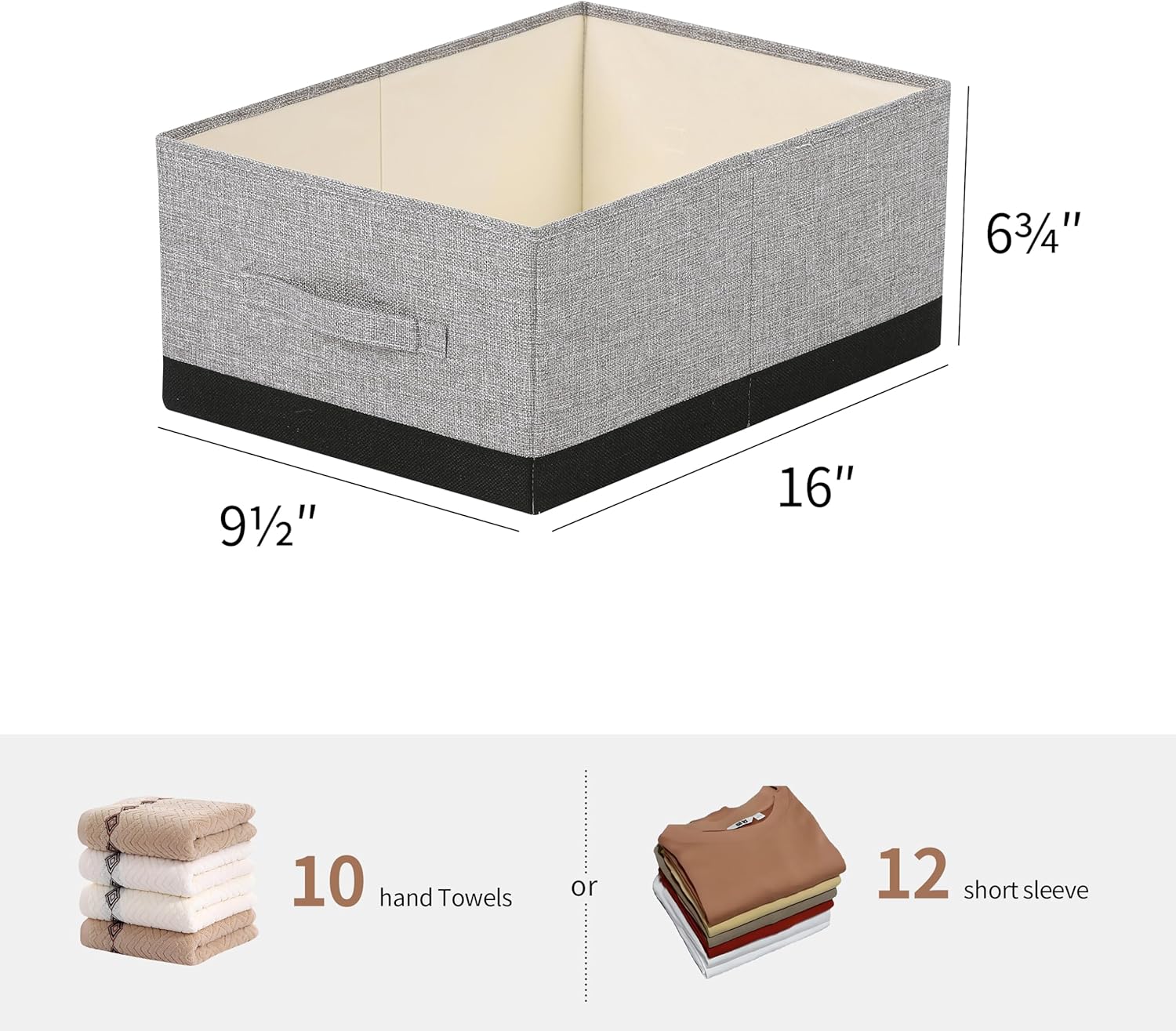 linen closet organizers and storage, 3 Pack Large Storage Baskets, Washable, Clothing Storage Bins