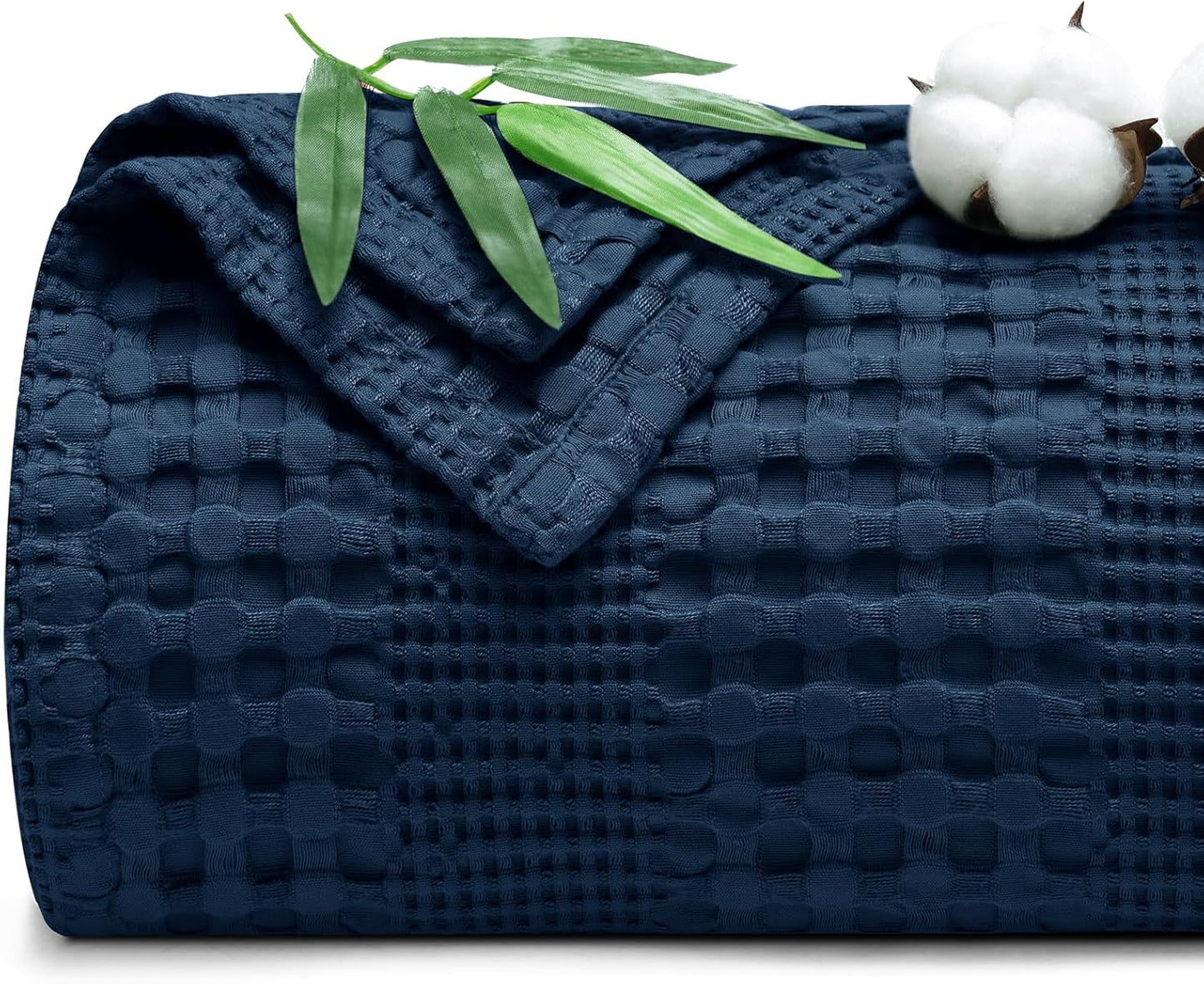 PHF Cooling Waffle Blanket Queen Size, Lightweight 60% Rayon Derived from Bamboo & 40% Cotton